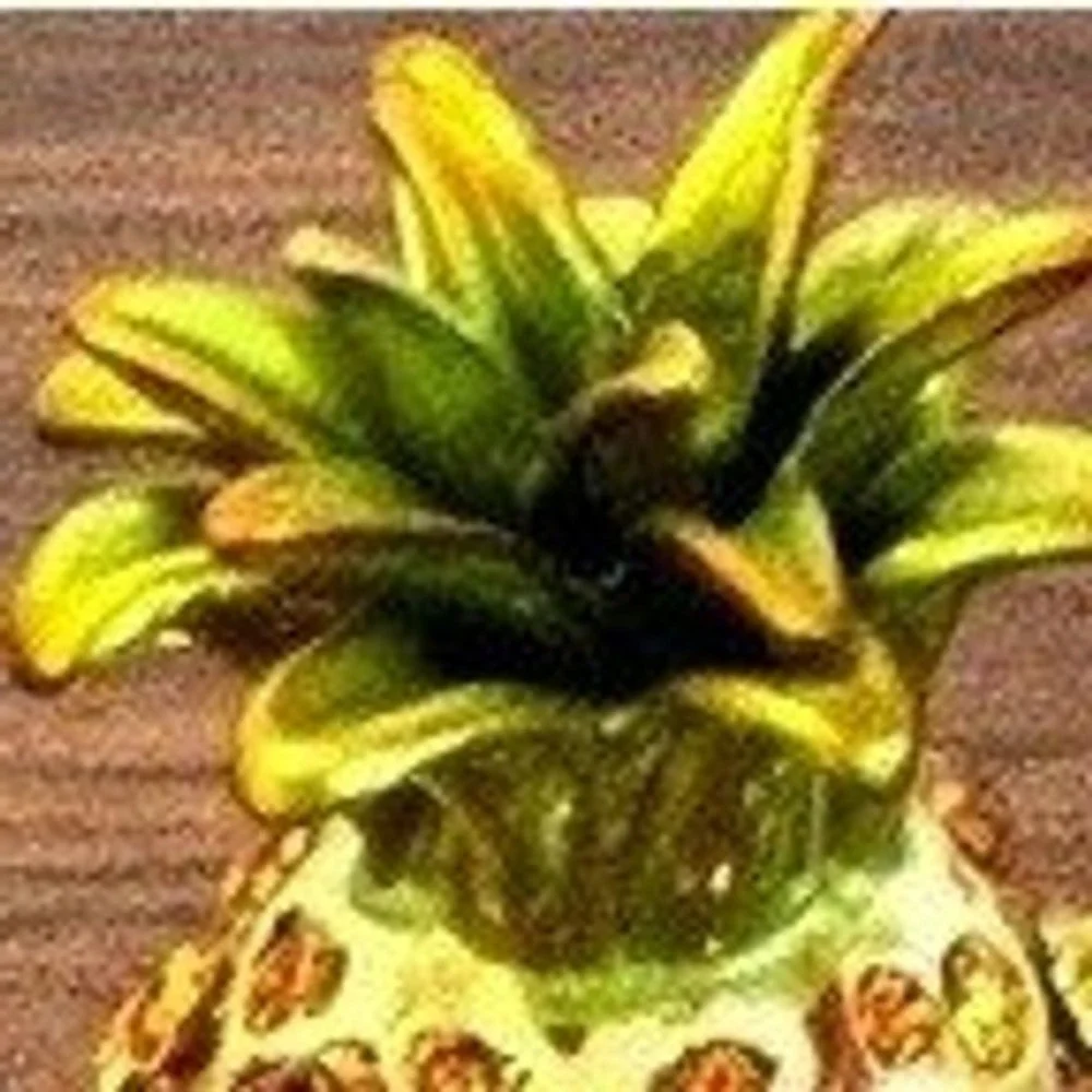 Lia Miniature Jeweled Pineapple TrinketBox Vintage Enamel Crystal Tropical Gift